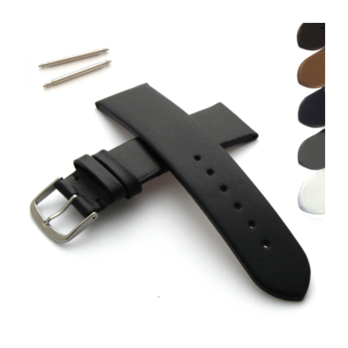 Biel Watch Strap Genuine Leather Flat Smooth