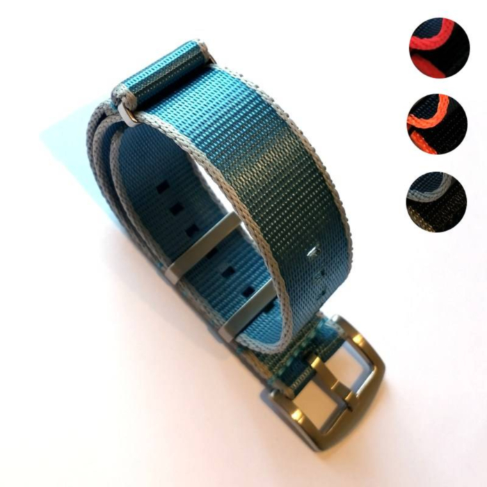 Premium NATO Watch Strap (Seatbelt Side Stripe)