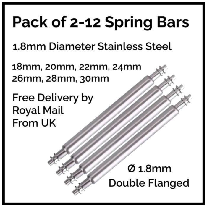 Spring Bars 1.8mm Diameter