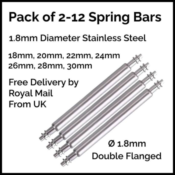 Spring Bars 1.8mm Diameter